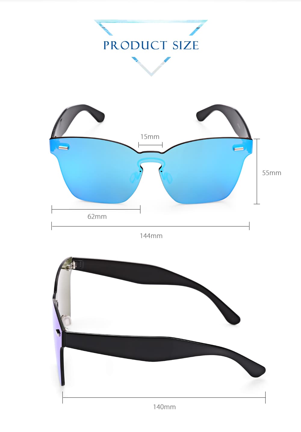 SENLAN 9820 Fashionable Square Metal Frame Leg Unisex Sunglasses- Pink Frame+Pink Lens