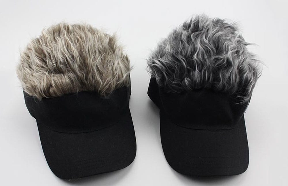 Fashion Wig Decoration Golf Baseball Cap- Dark Gray
