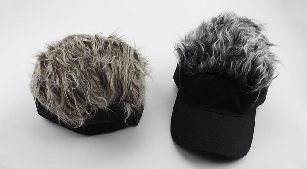 Fashion Wig Decoration Golf Baseball Cap- Dark Gray