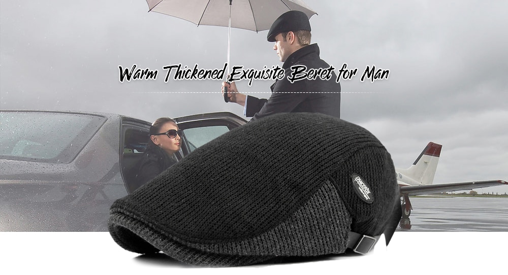 Thickened Exquisite Beret for Man- Black