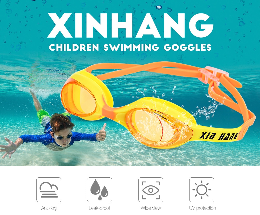 XinHang XH1300 Children Swimming Goggles UV Protection- Blue