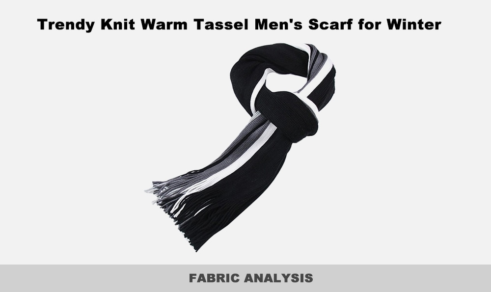 Trendy Knit Warm Tassel Men's Scarf for Winter- Purple