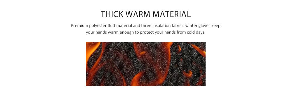 Outdoor Winter Gloves Touchscreen Running Warm- Orange