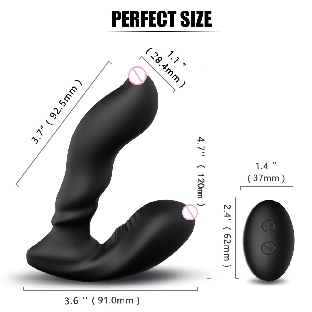 SHD - S115 - 2 Prostate Massager for Men's Sex Toys Remote Control- Black
