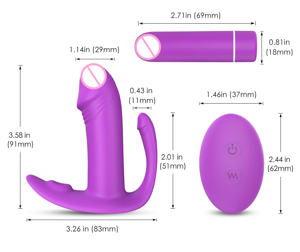 SHD - S105 Sex Toys Out Wearing Vibrator- Rose Red