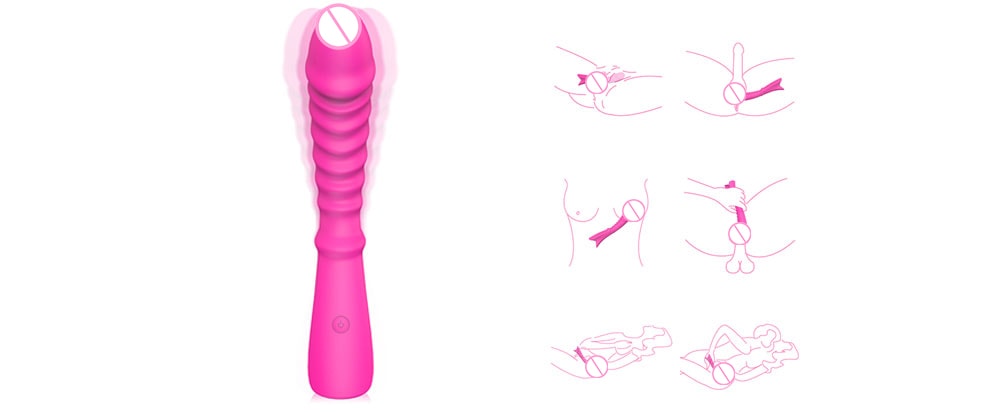 SHD - S025 TOPS Adult Masturbation Electric Penis Vibrator- Rose Red