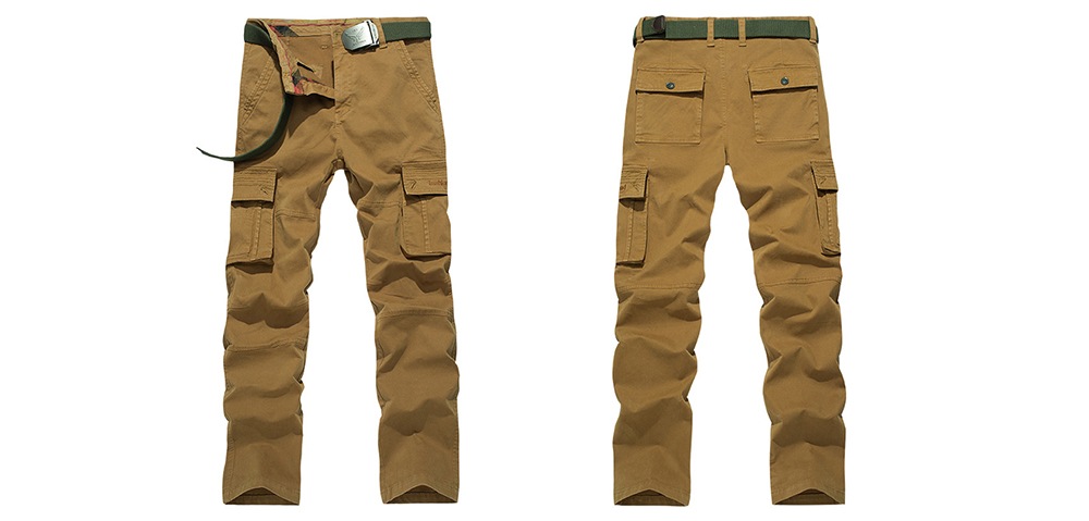 Simple Casual Cargo Pants for Men- Black 38