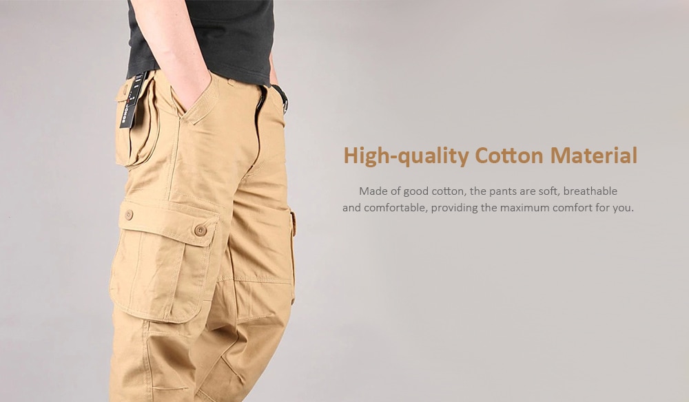 Pocket Multi-functional Casual Autumn Trousers Outdoor Men's Pants- Black 34