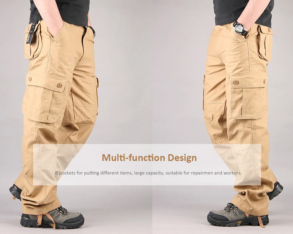 Pocket Multi-functional Casual Autumn Trousers Outdoor Men's Pants- Army Green 38
