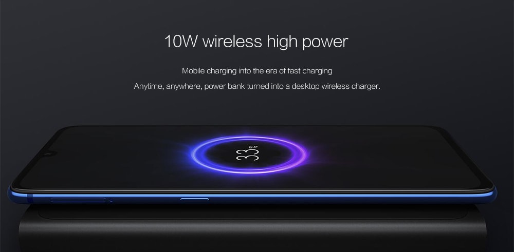 Xiaomi Wireless Power Bank 10000mAh for Daily Use- Black