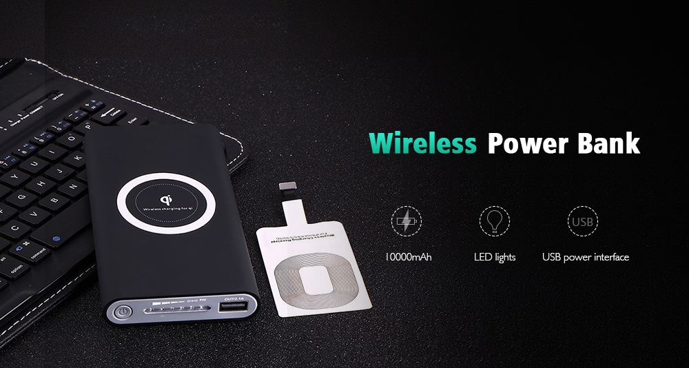 Three-in-one Wireless Charging Mobile Power Supply- Black