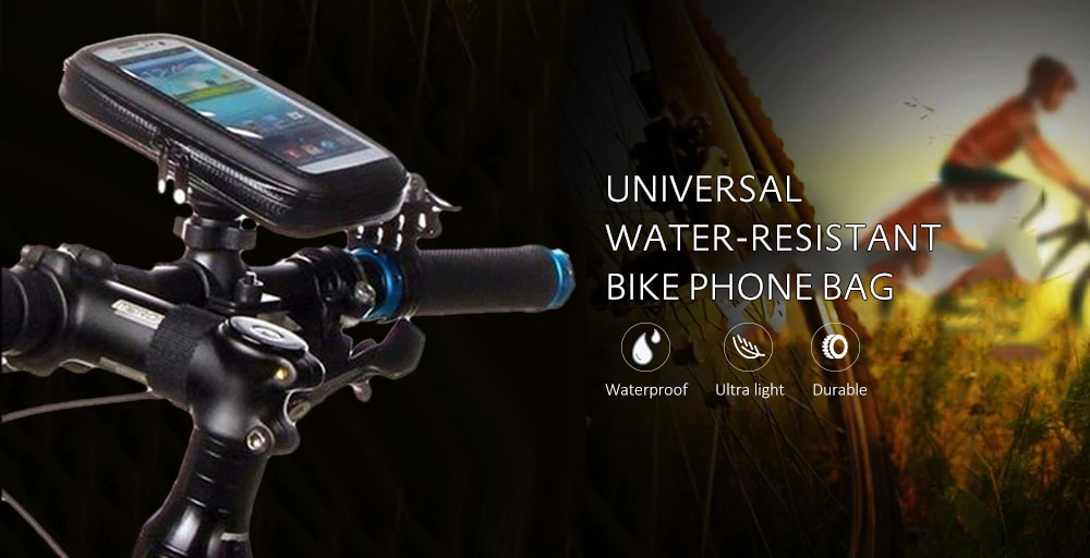 Universal Water-resistant Motor Motorcycle Case Bike Bag Phone Mount Holder- Black