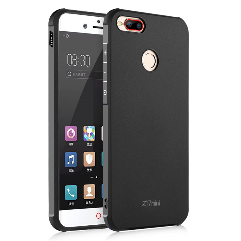 Shockproof Soft Silicone Case for Nubia Z17 Mini Cover Case Fashion Full Protective Phone Case- Black