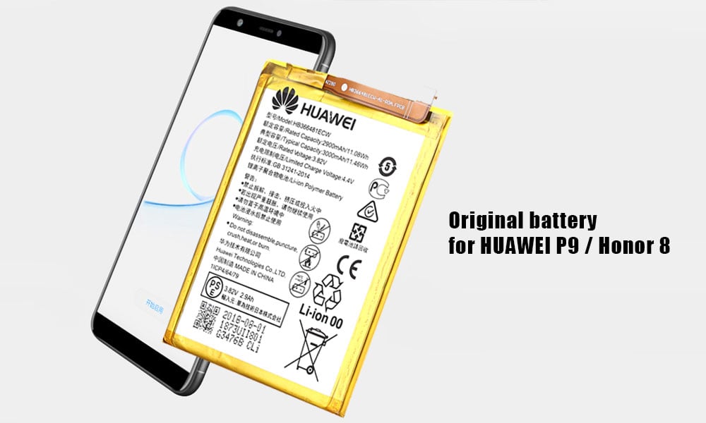Original HUAWEI  Lithium Ion Polymer Battery for HUAWEI P9 / Honor 8- Goldenrod