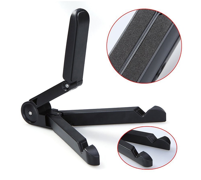 Portable Android Tablet Holder Fold-up Stand for 7 - 10 inch Tablet PC- Black