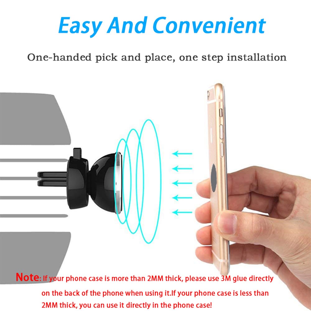 Simple 360 Degree Rotating Car Phone Holder- Crystal Blue