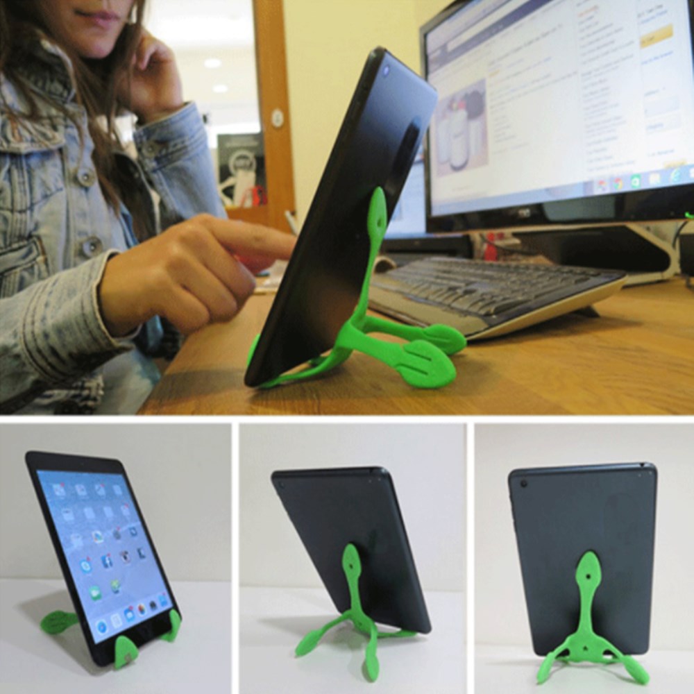 Portable Multi-Function Mobile Phone Bracket Gecko Bracket- Green