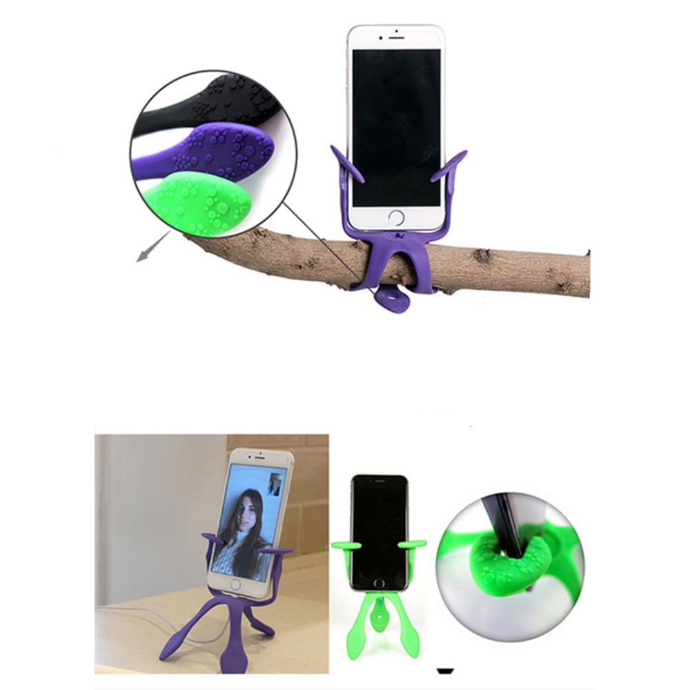 Portable Multi-Function Mobile Phone Bracket Gecko Bracket- Green