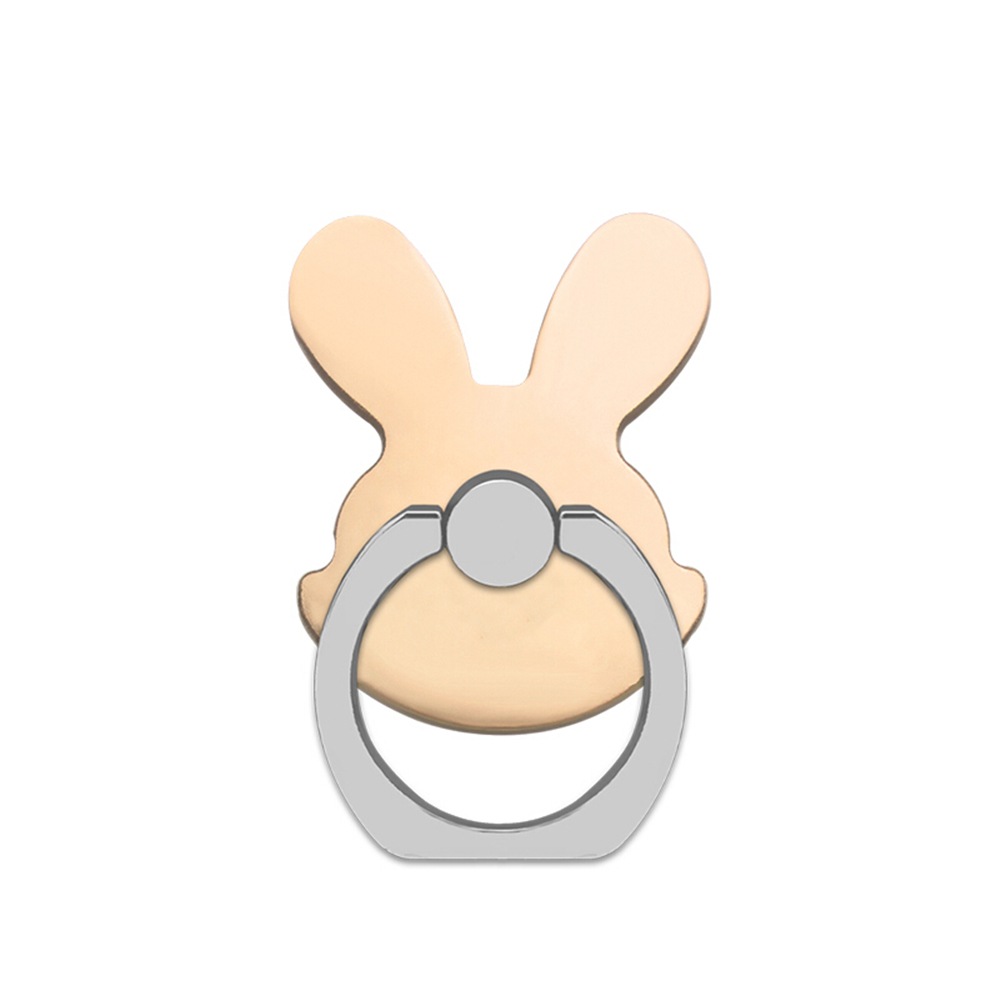 Rabbit 360 Degree Finger Ring Mobile Phone Stand Holder- Silver