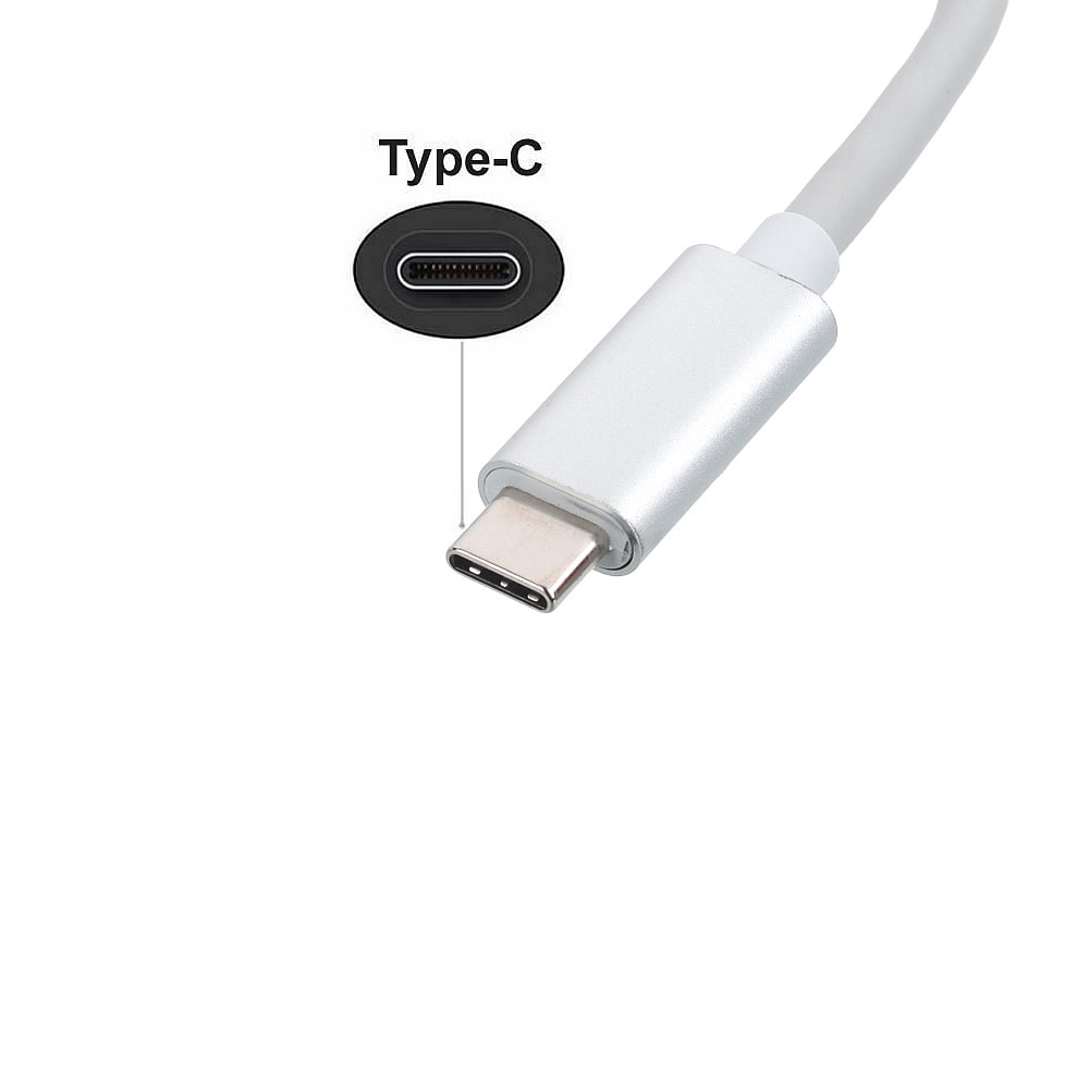 USB-C to Magsate 2 T-Tip Power Adapter Cable for Macbook Pro / MacBook Air- White