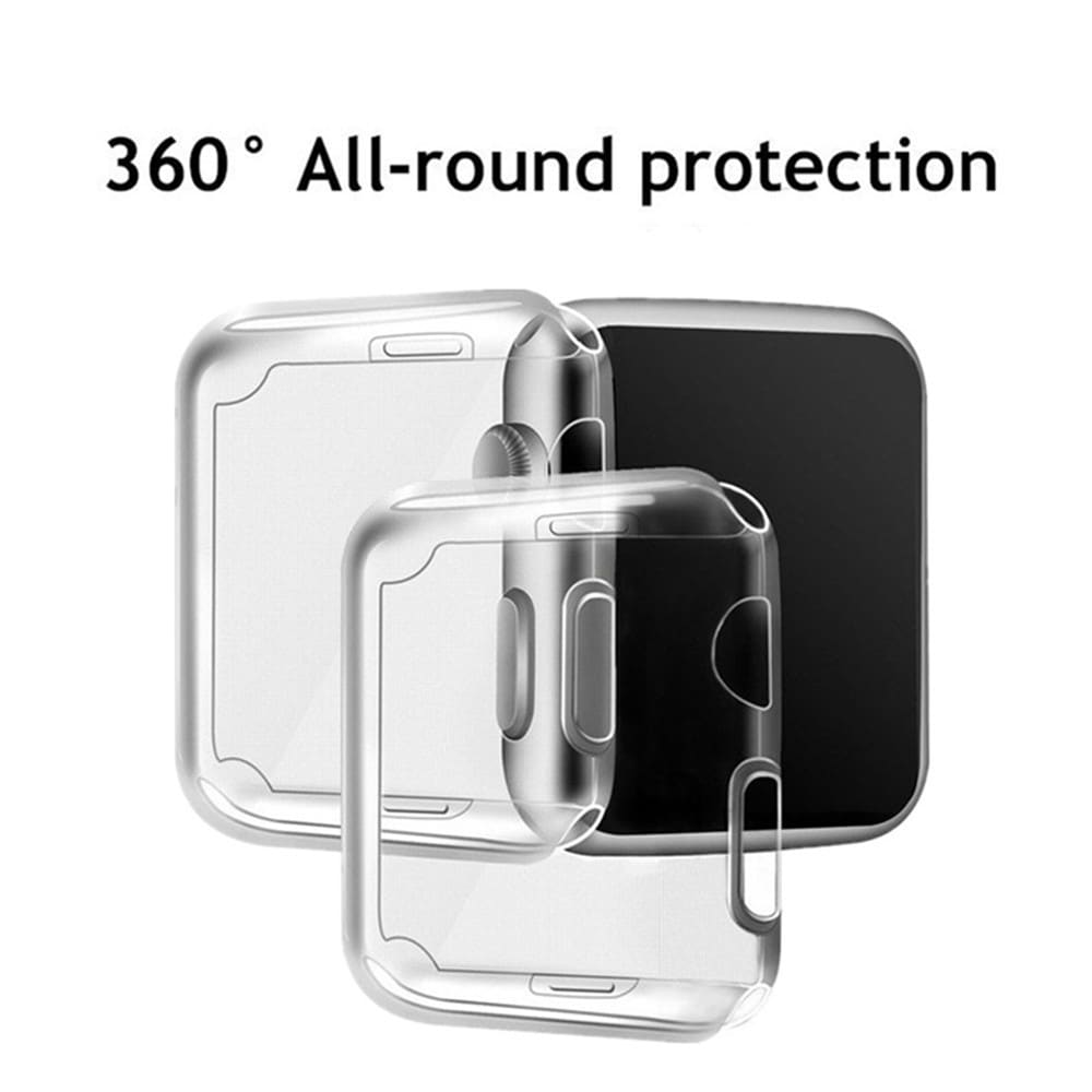 Soft Protective Ultra Thin Clear TPU Case for Apple Watch Series 4- Transparent 44mm