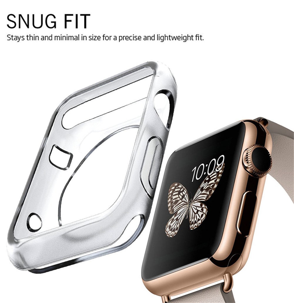 Soft Protective Ultra Thin Clear TPU Case for Apple Watch Series 4- Transparent 44mm
