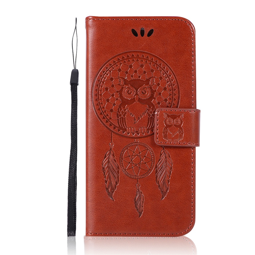 Owl Campanula Fashion Wallet Cover For Samsung Galaxy S7 Edge Phone Bag With Stand PU Extravagant Flip Leather Case- Brown