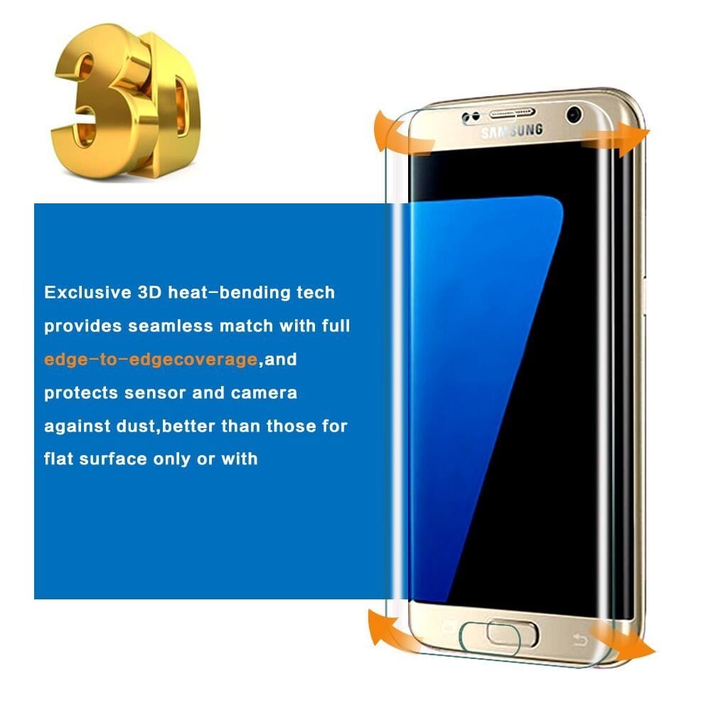 Screen Protector for Samsung Galaxy S7 Edge High Clear Tempered Glass- Transparent