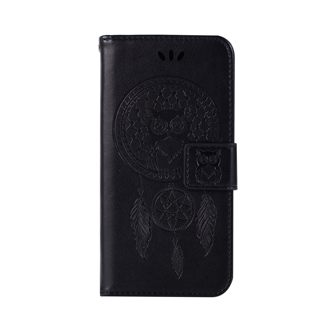 Owl Campanula Fashion Wallet Cover For Samsung Galaxy A5 2017 A520 Phone Bag With Stand PU Extravagant Flip Leather Case- Black