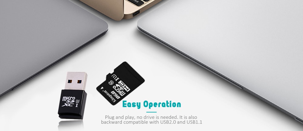 USB 3.0 Micro SDXC Memory Card Reader- Black