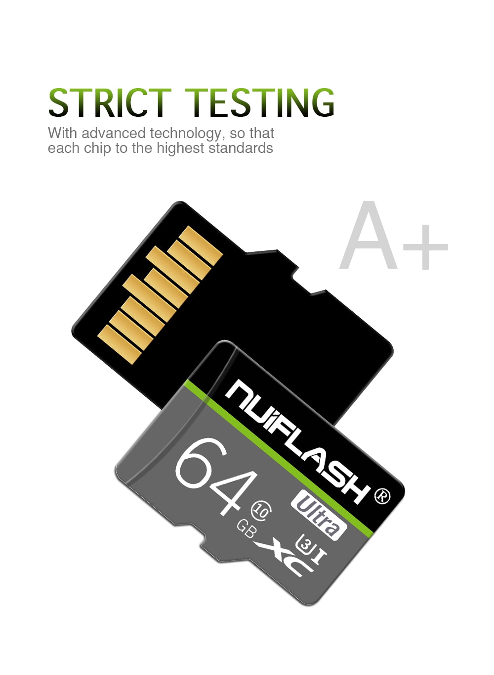 NUIFLASH TF Micro SD Memory Card with Holder - Multi-A 16GB