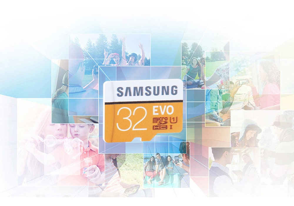 Samsung EVO UHS-1 Micro SDHC Memory Card- Orange + White 32GB