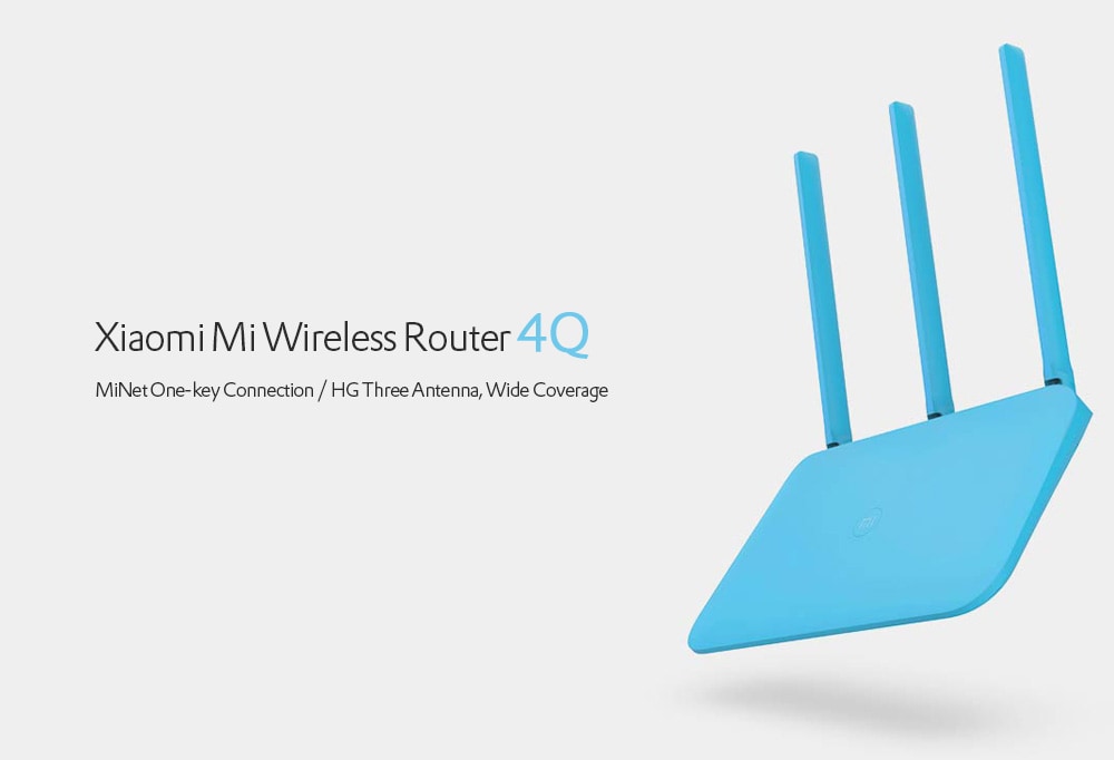 Original Xiaomi Mi 4Q Wireless Router 450Mbps / Three Antennas- Deep Sky Blue