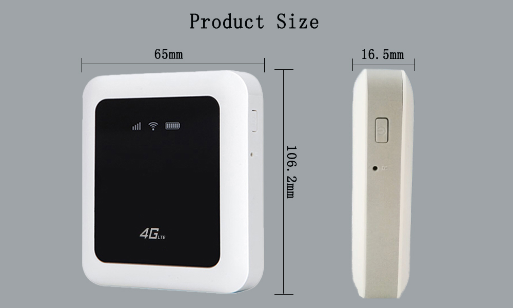 Portable Hotspot MiFi 4G Wireless Wifi Mobile Router FDD 100M- White