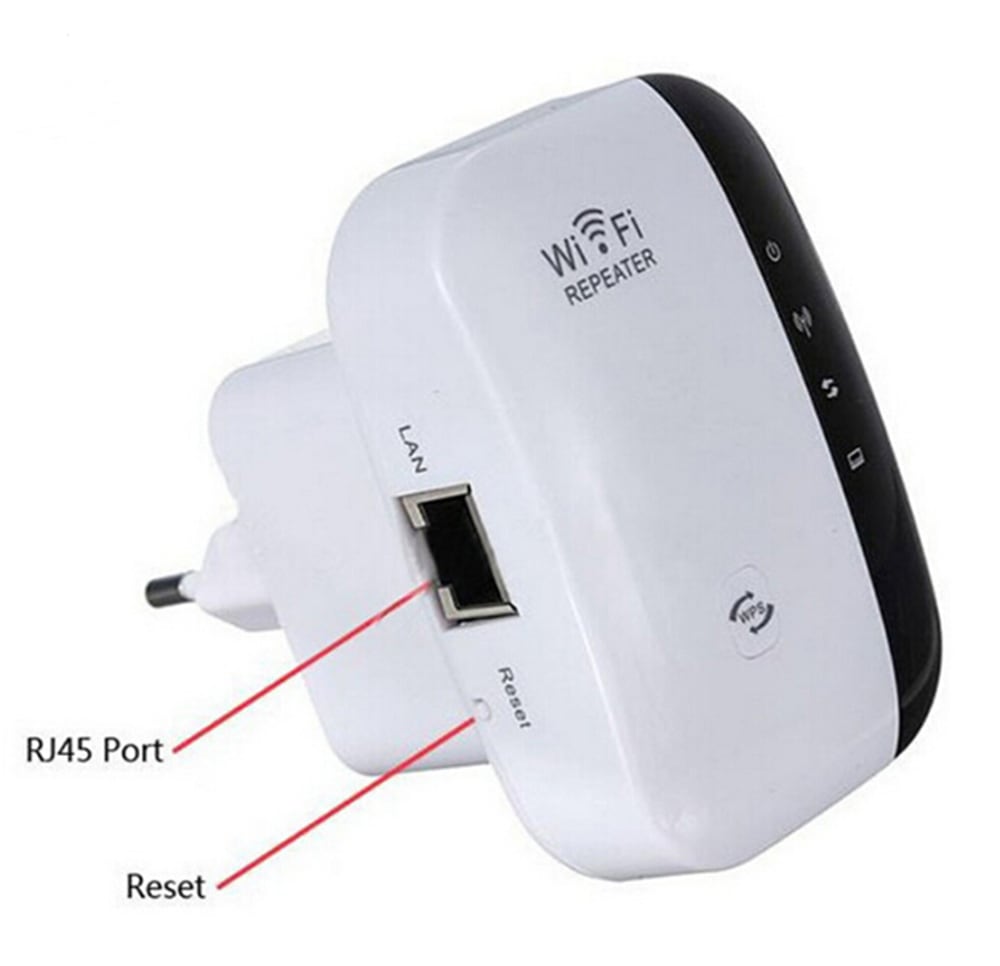 Wireless Router Wireless Signal Amplification Repeater 300M- White US Plug (3-pin)
