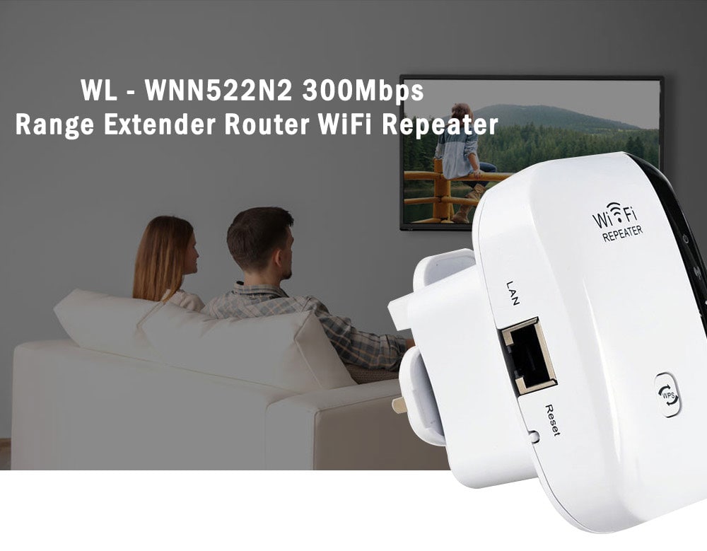 WL - WNN522N2 300Mbps Range Extender Router Extender WiFi Repeater- White EU Plug