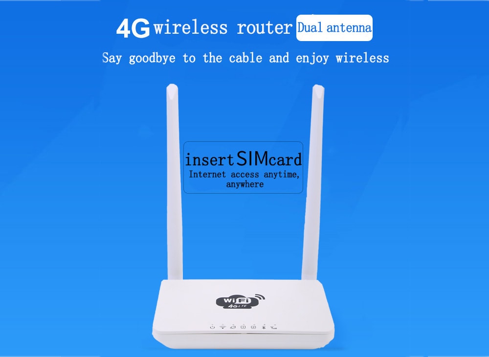 WiFi Router 4G LTE 300Mbps Home wireless router CPE- White