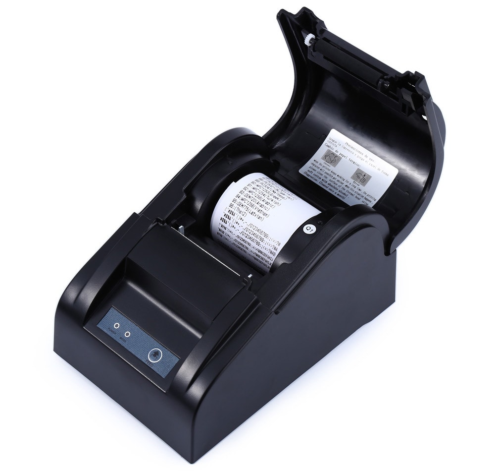 ZJ - 5890T 58mm USB Thermal Receipt Printer- Black EU Plug