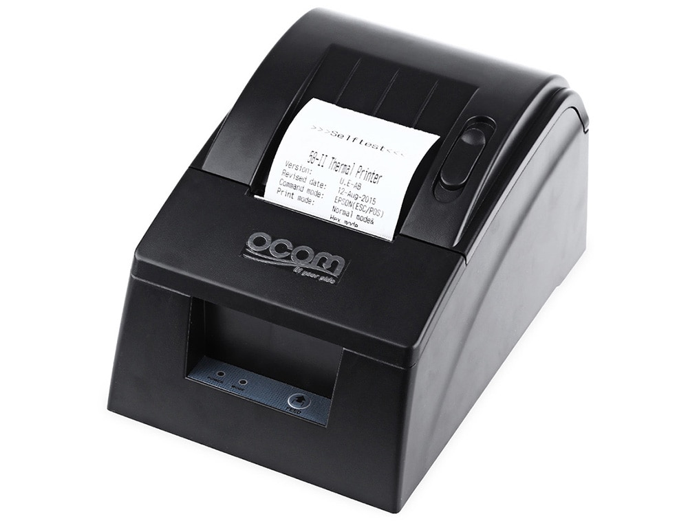 OCPP - 586 58mm Portable USB Thermal Receipt Printer for POS Machine- Black EU Plug