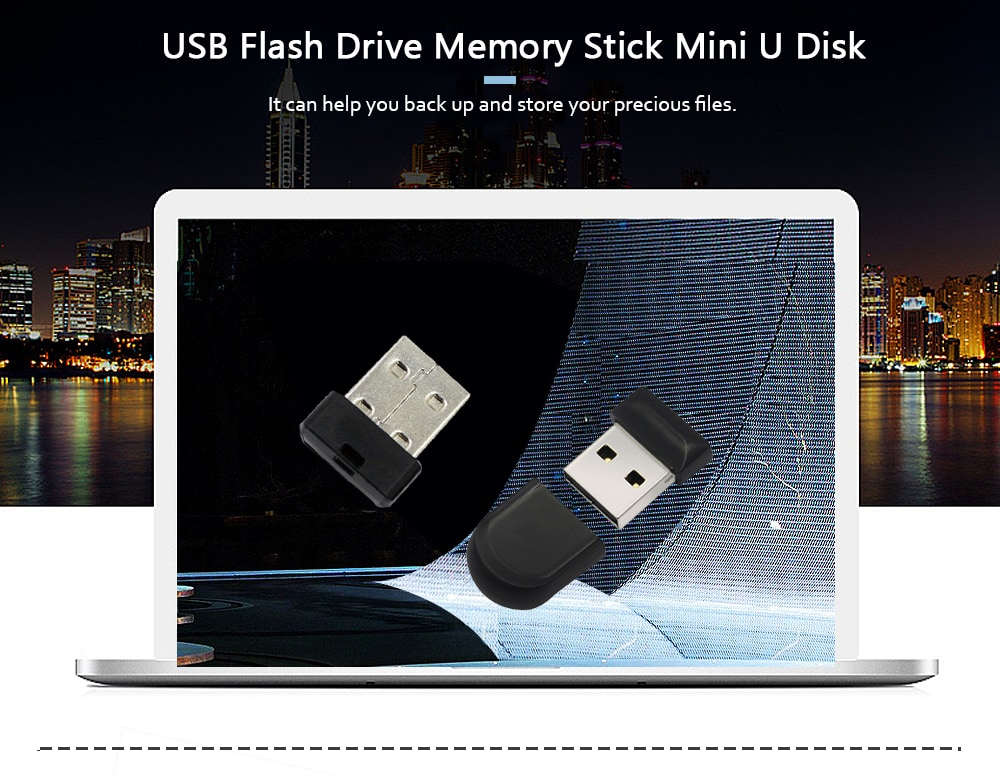 USB Flash Drive Memory Stick Mini U Disk- Black 16G
