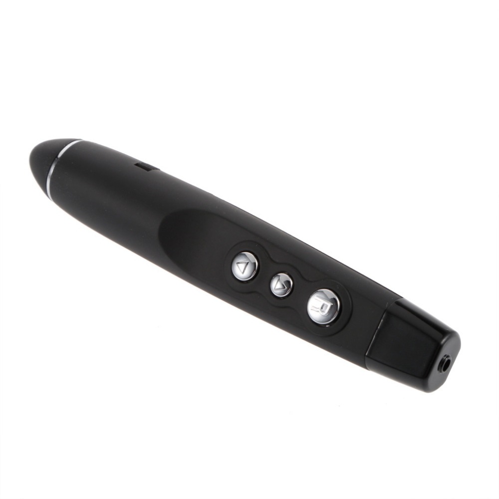 Wireless Power Point Presentation USB Presenter Remote with Laser Pointer- Black