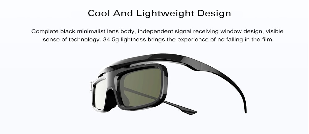 Wemax DLP - LINK Shutter Type 3D Glasses ( Xiaomi Ecosystem Product )- Black