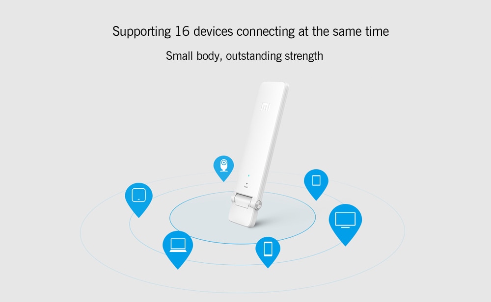 Original Xiaomi Mi WiFi 300M Amplifier 2 Expander for Mi Router- White CHINESE VERSION
