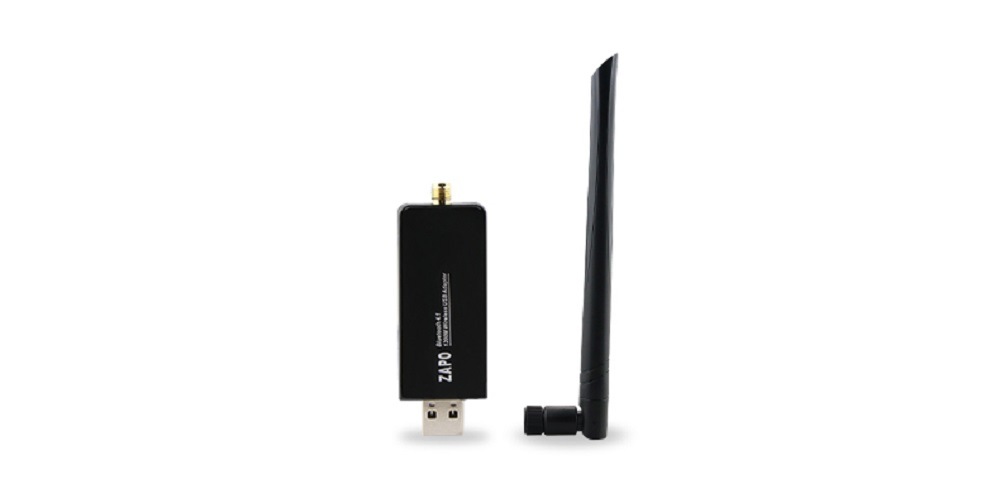 ZAPO W97L-5db USB 1200M Dual-Band WIFI Wireless Card + Bluetooth 4.1 Adapter- Jet Black