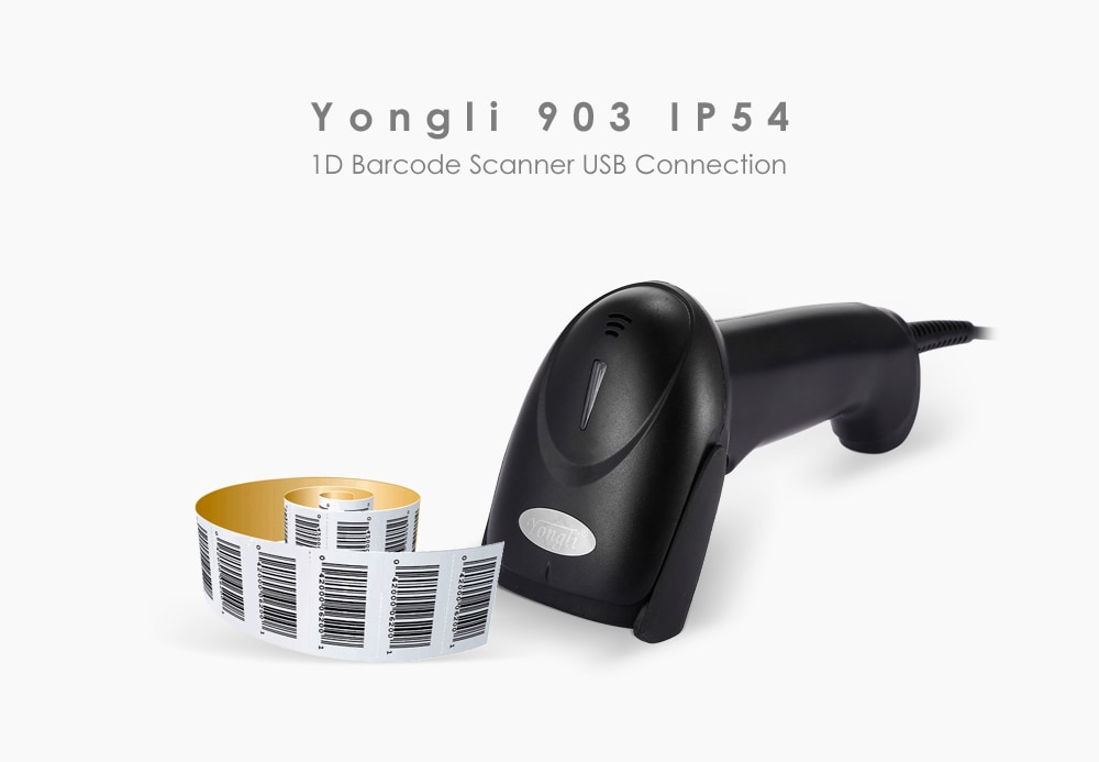 Yongli 903 1D Barcode Scanner- Black