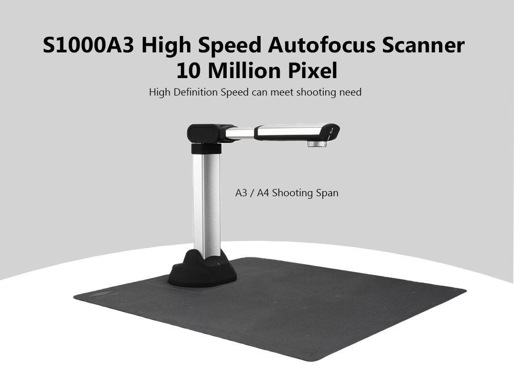 S1000A3 High Speed Autofocus Scanner 10 Million Pixel- Silver