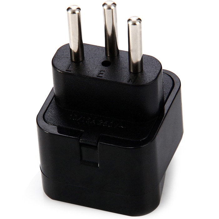WD11ABK Switzerland Plug to Universal Socket Adapter Power Plugs Converter- Black Single