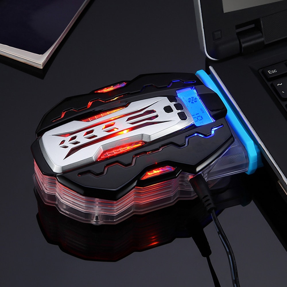 Vacuum USB Laptop Cooler LED Screen Air Extracting Exhaust Cooling Fans- Night