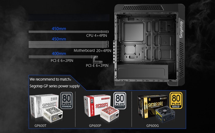 Segotep EOS Computer Case / Box / Mainframe- Black