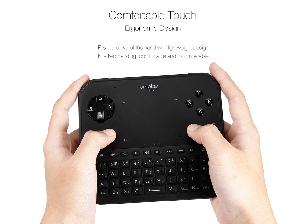 uniplay U6 Smart Gamepad Handle Remote Control Mouse Keyboard Six in One 2.4G- Black